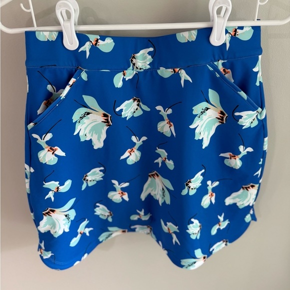 Peter Millar Alice Petal Hem Skort - Royal Blue Floral - Size Small - Picture 10 of 12